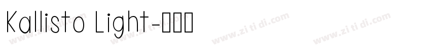 Kallisto Light字体转换